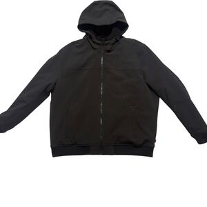 Levi's Men's Black Sherpa‎ Lined Fleece Hooded Soft Shell Jacket Size XXL 2X